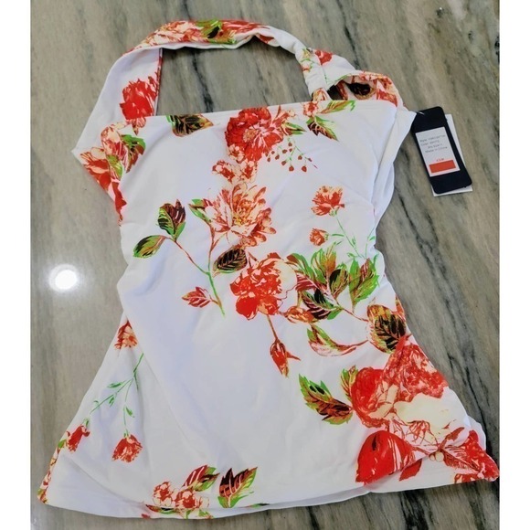Rachel Roy One Shoulder Floral Tankini Top XS NWT - Picture 2 of 9